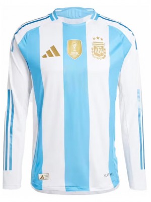 Argentina home long sleeve jersey soccer uniform men's first football kit tops sport shirt 2024 Euro cup